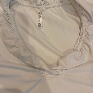 Lulu-B Cream Ruched Neck Top